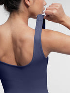 Square Neck U-Shaped Back Design Jumpsuit