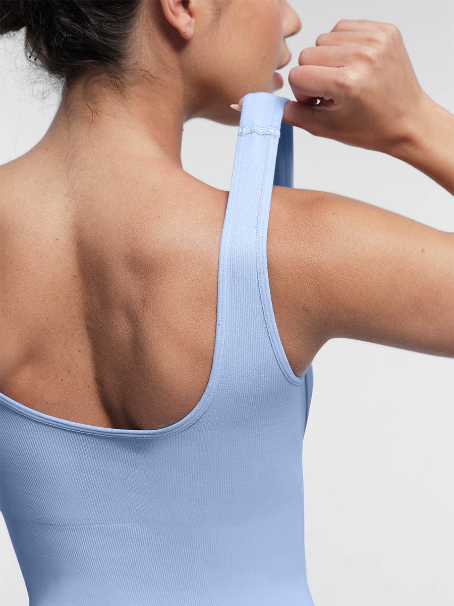 Square Neck U-Shaped Back Design Jumpsuit
