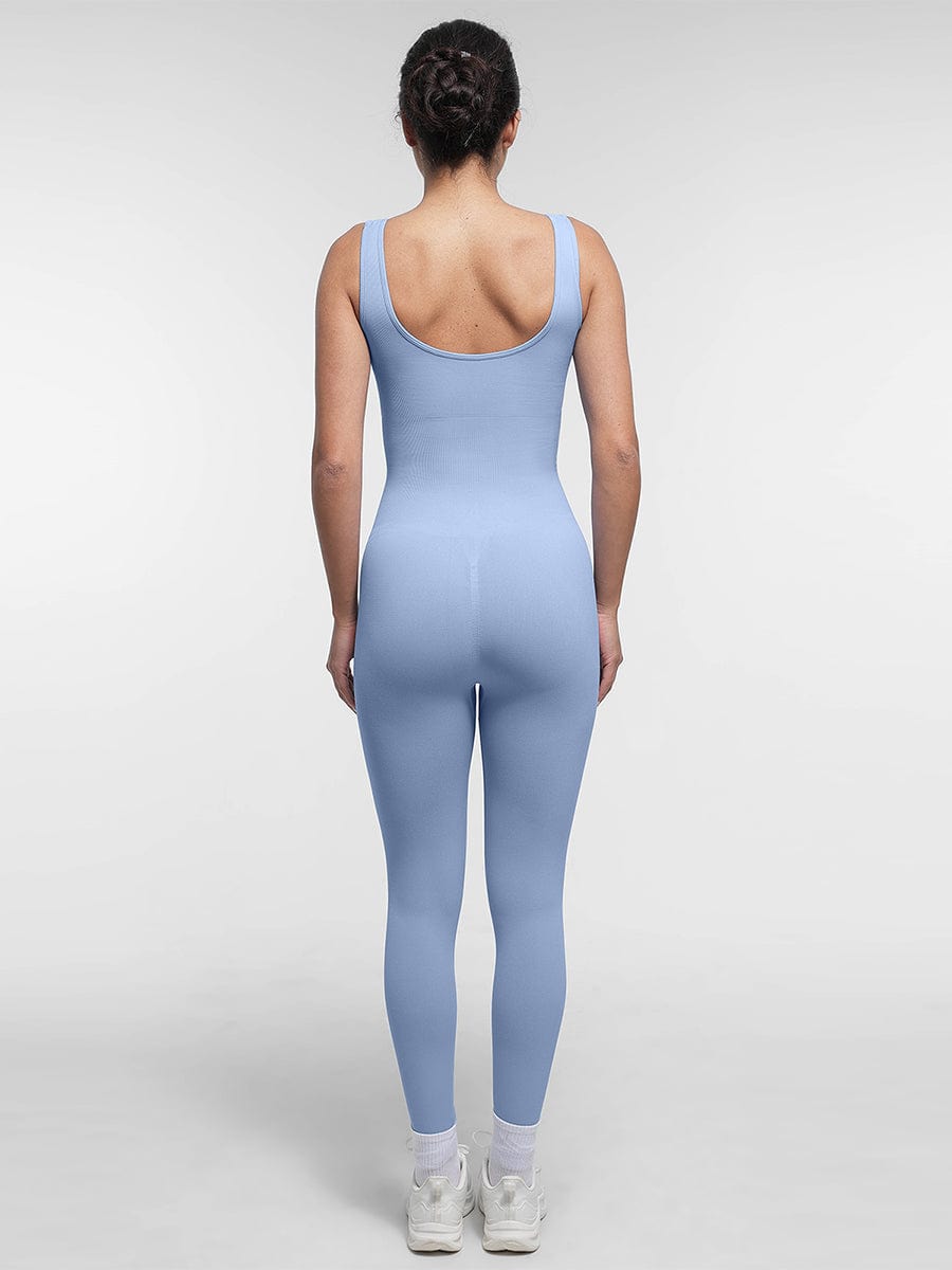 Square Neck U-Shaped Back Design Jumpsuit