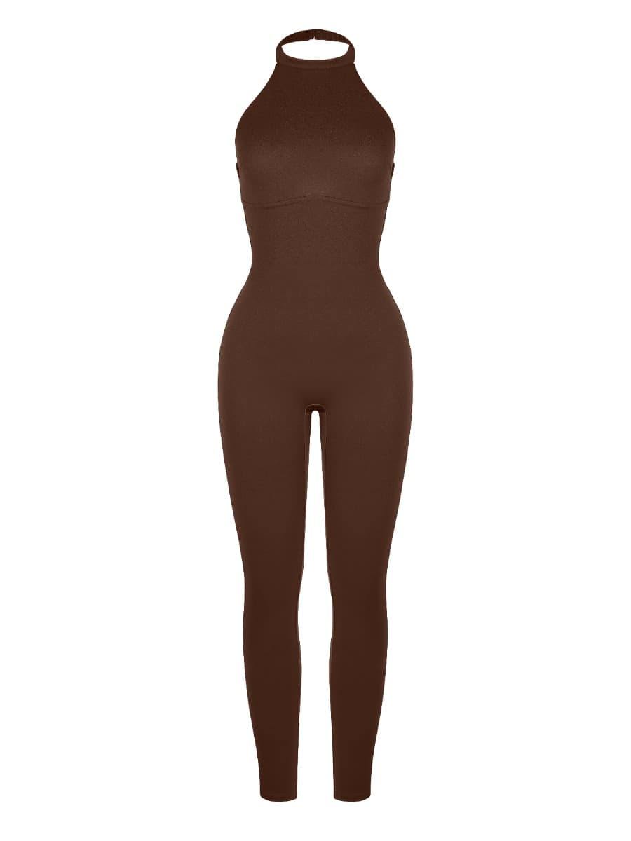 One-Piece Halter Thigh Slimming Jumpsuit - Auxieswear