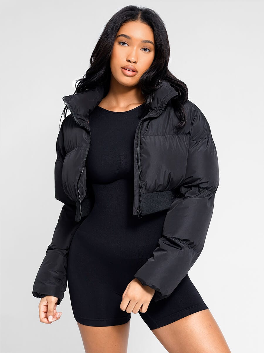 Round Neck U Back Shape Romper with Removable Cups - Auxieswear