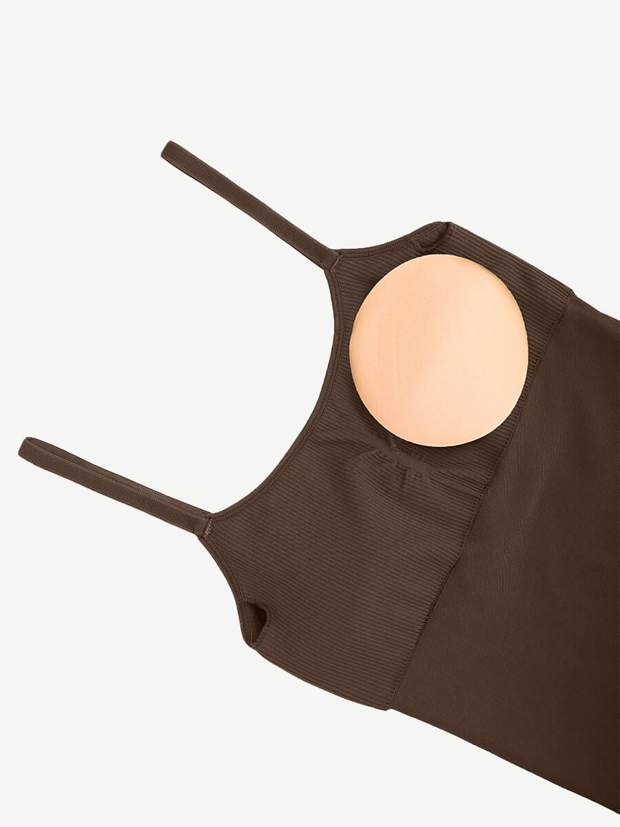 High-Stretch Tummy Control Jumpsuit with Removable Pads