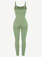 High-Stretch Tummy Control Jumpsuit with Removable Pads