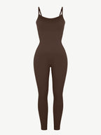 High-Stretch Tummy Control Jumpsuit with Removable Pads