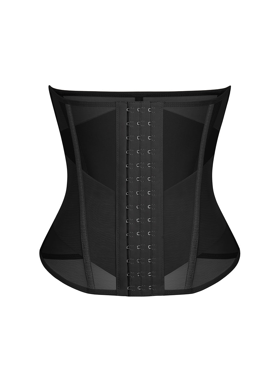 Breathable Mesh Waist Cincher with 7 Steel Bones - Auxieswear
