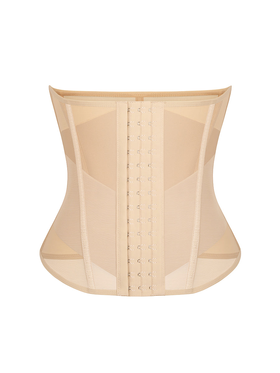 Breathable Mesh Waist Cincher with 7 Steel Bones - Auxieswear