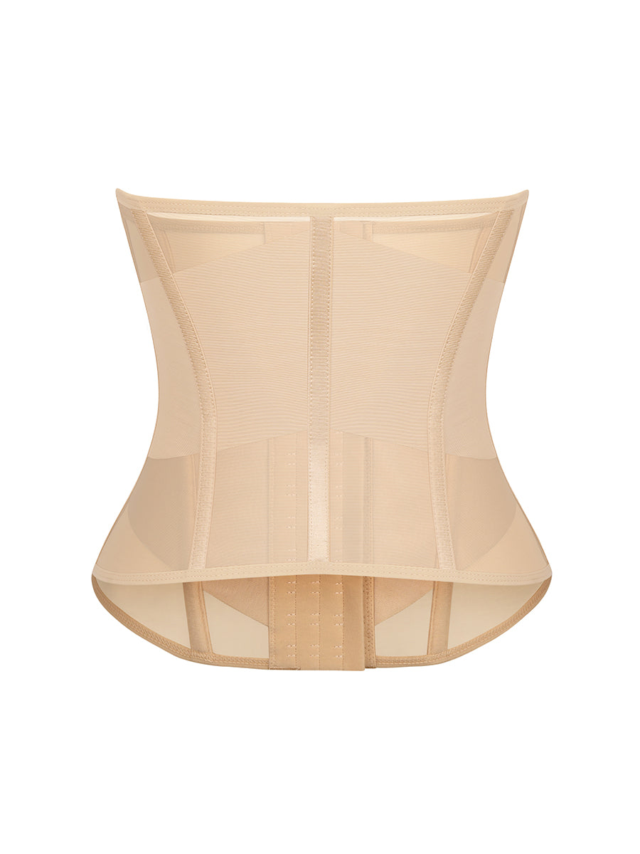 Breathable Mesh Waist Cincher with 7 Steel Bones