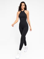One-Piece Halter Thigh Slimming Jumpsuit