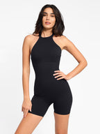 One-Piece Halter Waist & Abdomen Shaping Romper