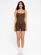 Body Countouring Romper with Adjustable Straps