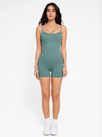 Body Countouring Romper with Adjustable Straps