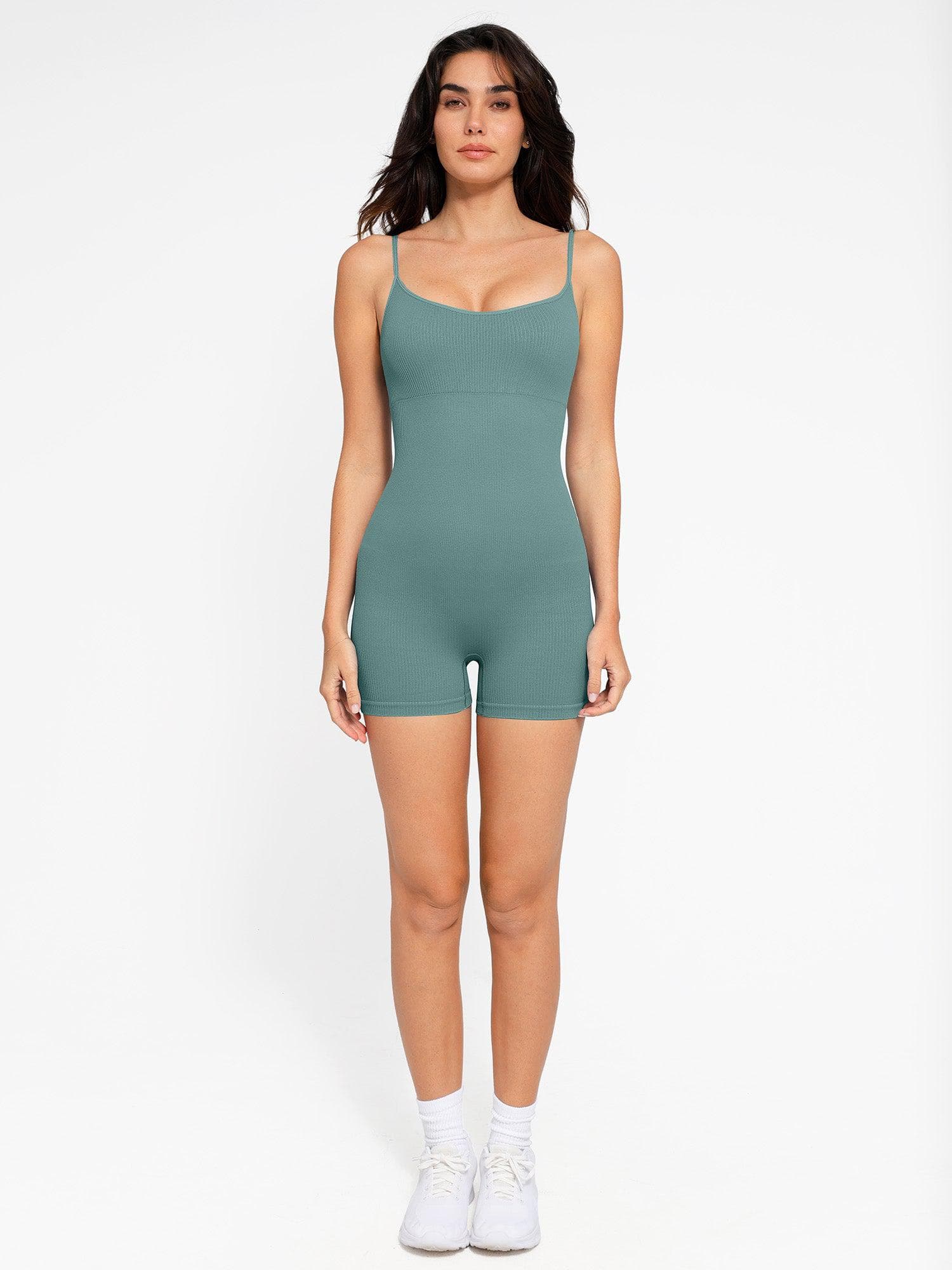 Body Countouring Romper with Adjustable Straps