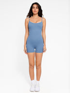 Body Countouring Romper with Adjustable Straps