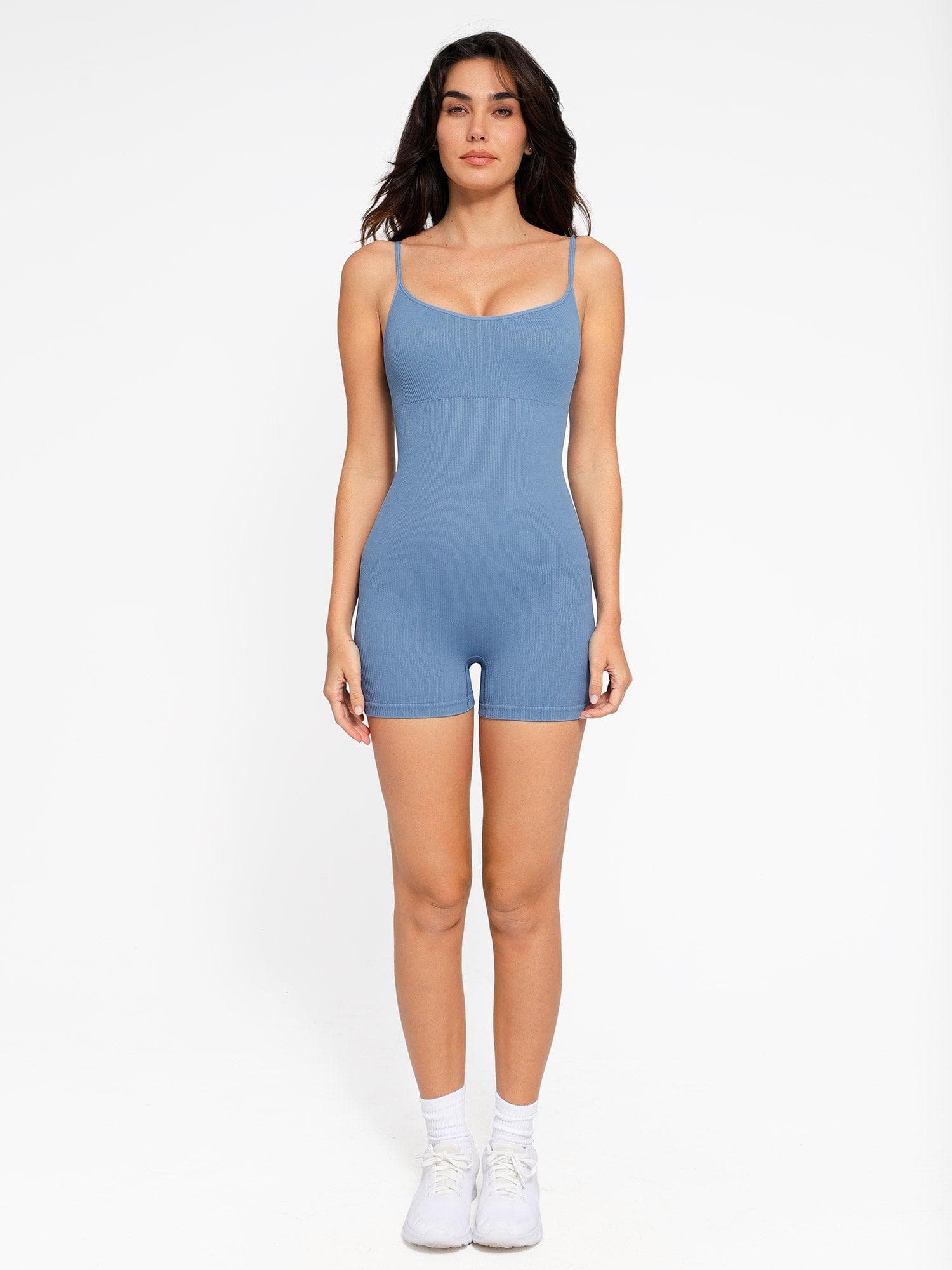 Body Countouring Romper with Adjustable Straps