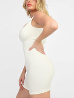 Romper with Square Neck & Body-Con Waist Fit