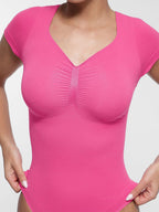 cap sleeves Bust and Waist Control Bodysuit