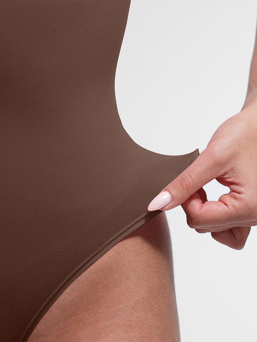 cap sleeves Bust and Waist Control Bodysuit - Auxieswear