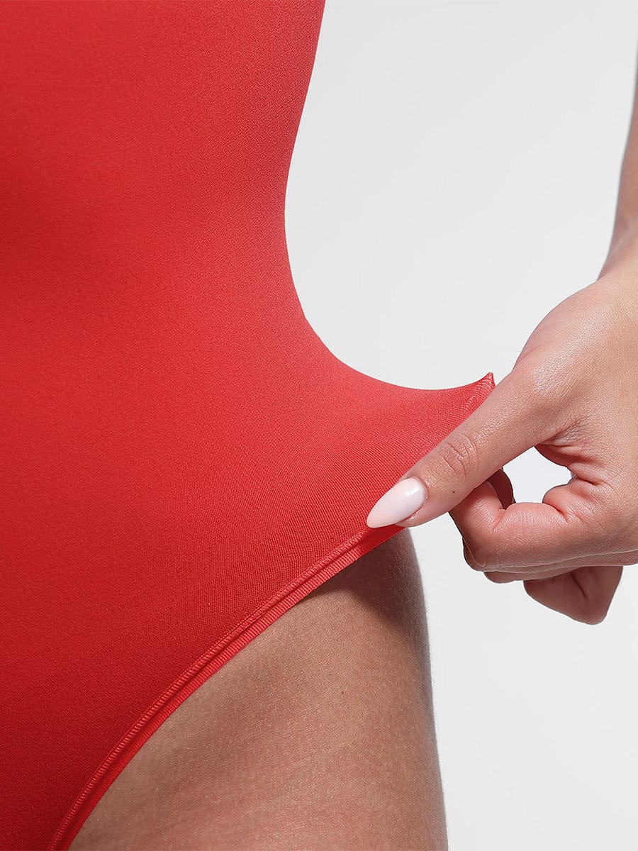 cap sleeves Bust and Waist Control Bodysuit - Auxieswear