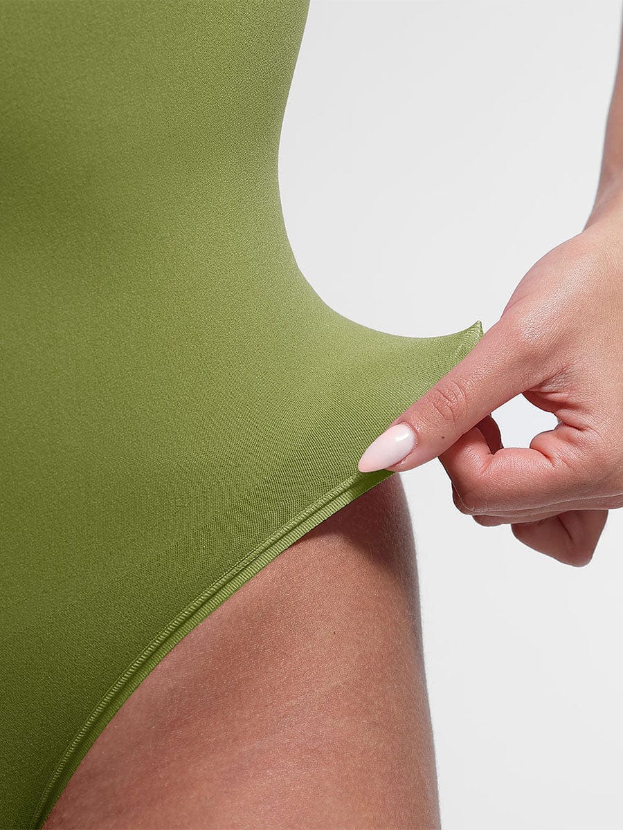 cap sleeves Bust and Waist Control Bodysuit