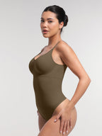 Bust and Waist Control Bodysuit with Removable Pads