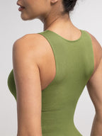 Stretch Knit Zip-Up Sleeveless Bodysuit