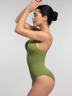 Stretch Knit Zip-Up Sleeveless Bodysuit