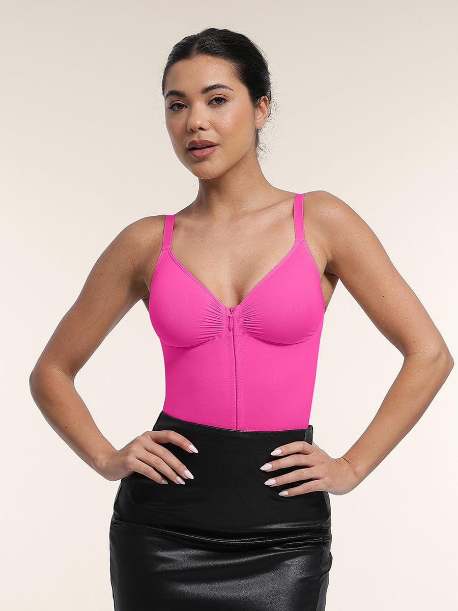 Plunge Chest Support with Inner Clips Bodysuit - Auxieswear