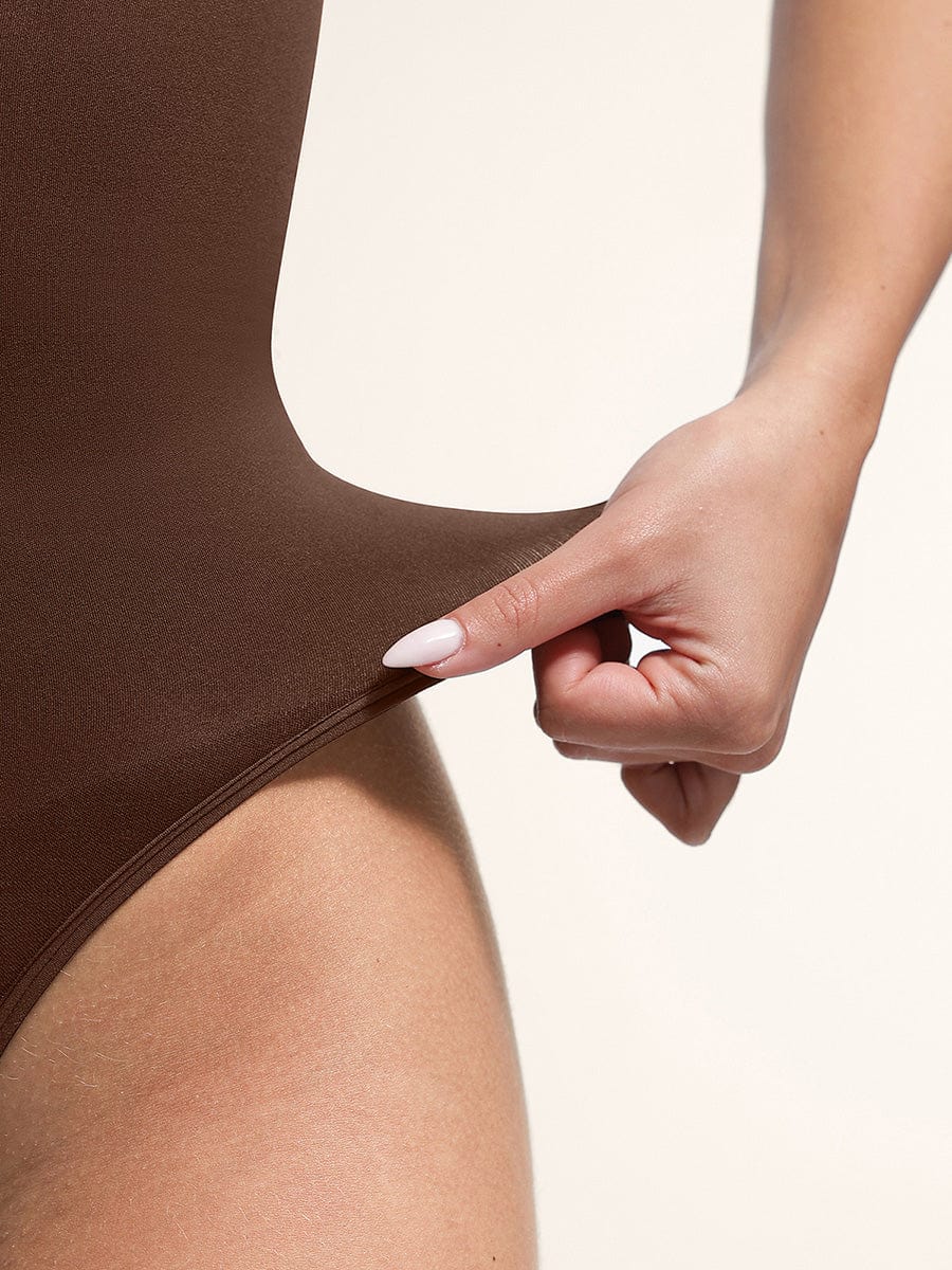 Plunge Chest Support with Inner Clips Bodysuit - Auxieswear