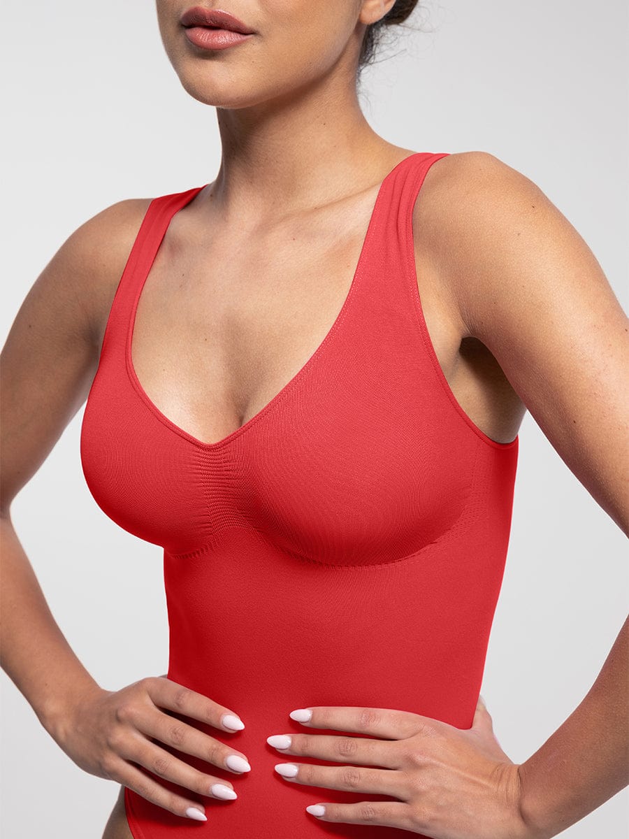 Wide Straps Bust and Waist Control Bodysuit