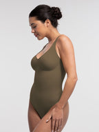 Wide Straps Bust and Waist Control Bodysuit