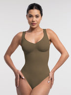Wide Straps Bust and Waist Control Bodysuit