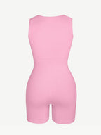 Square Neck Waist and Belly Shaping Jumpsuit