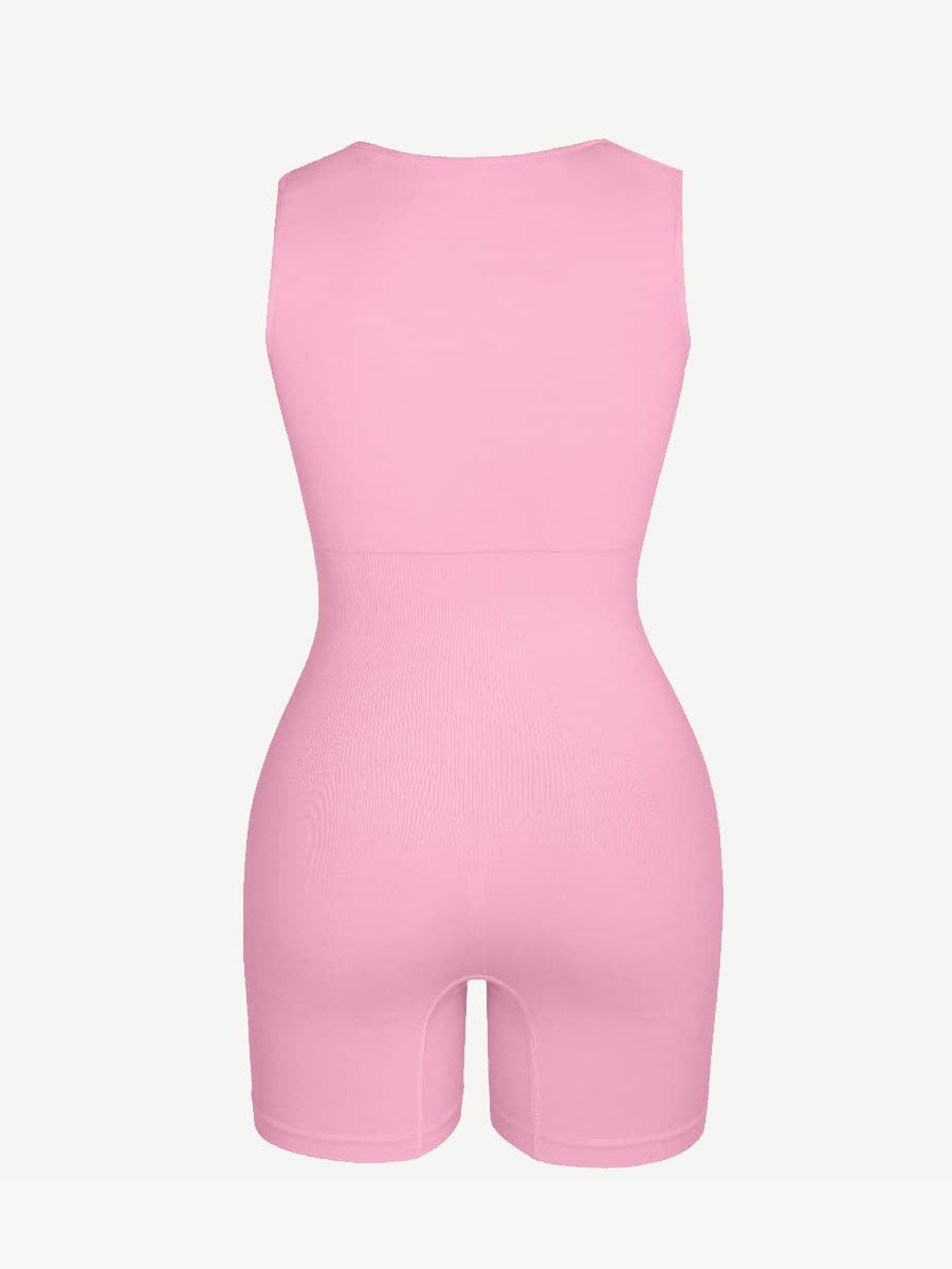 Square Neck Waist and Belly Shaping Jumpsuit
