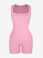 Square Neck Waist and Belly Shaping Jumpsuit