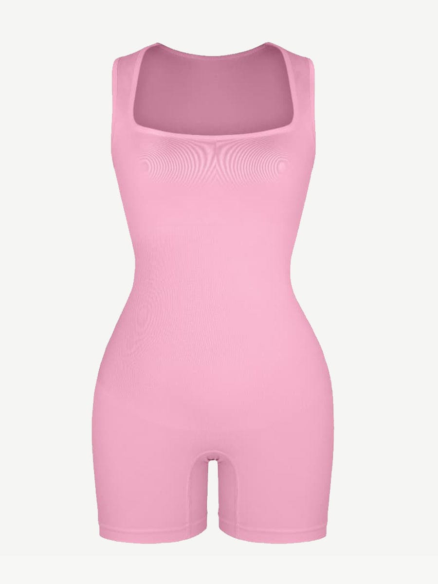 Square Neck Waist and Belly Shaping Jumpsuit