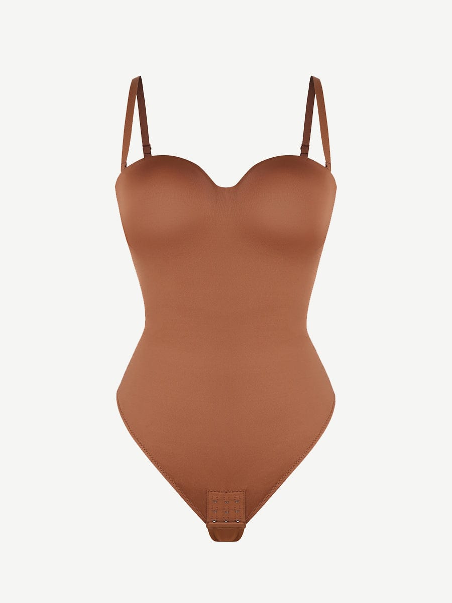 Waist & Abdomen Shaping Bodysuit With Removable Straps - Auxieswear