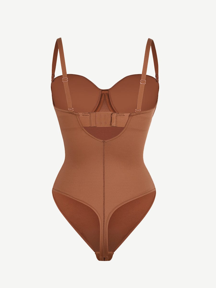 Waist & Abdomen Shaping Bodysuit With Removable Straps