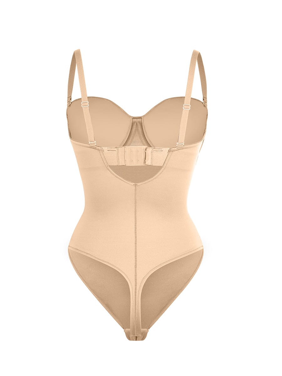 Waist & Abdomen Shaping Bodysuit With Removable Straps