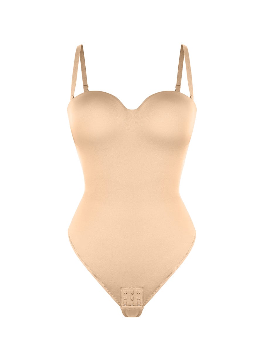 Waist & Abdomen Shaping Bodysuit With Removable Straps - Auxieswear