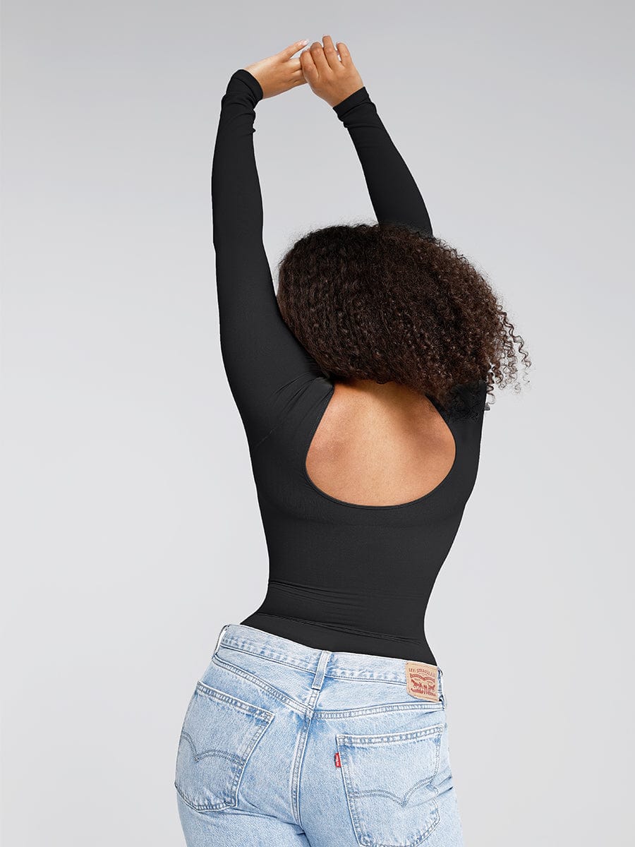 Long Sleeve Bust & Waist Support Bodysuit