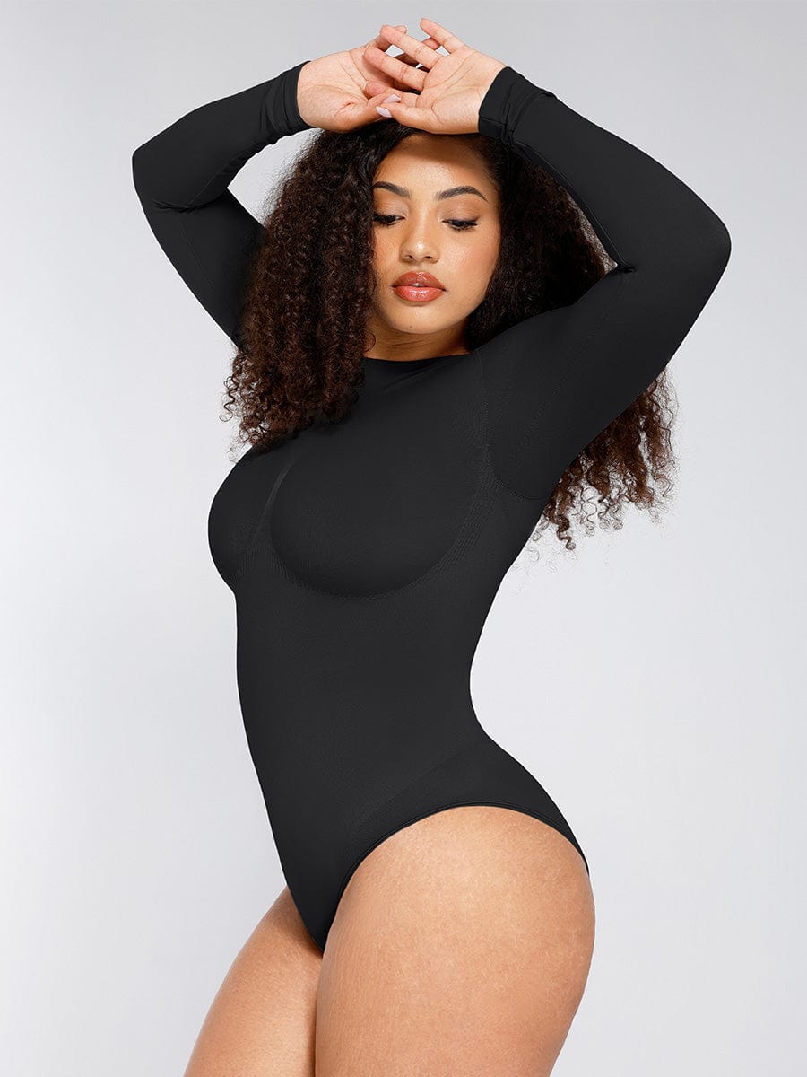 Long Sleeve Bust & Waist Support Bodysuit - Auxieswear
