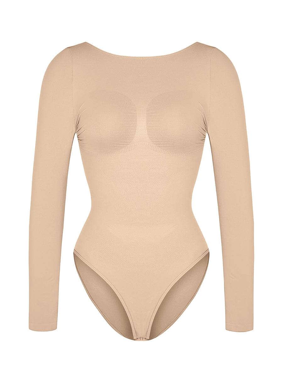 Long Sleeve Bust & Waist Support Bodysuit - Auxieswear