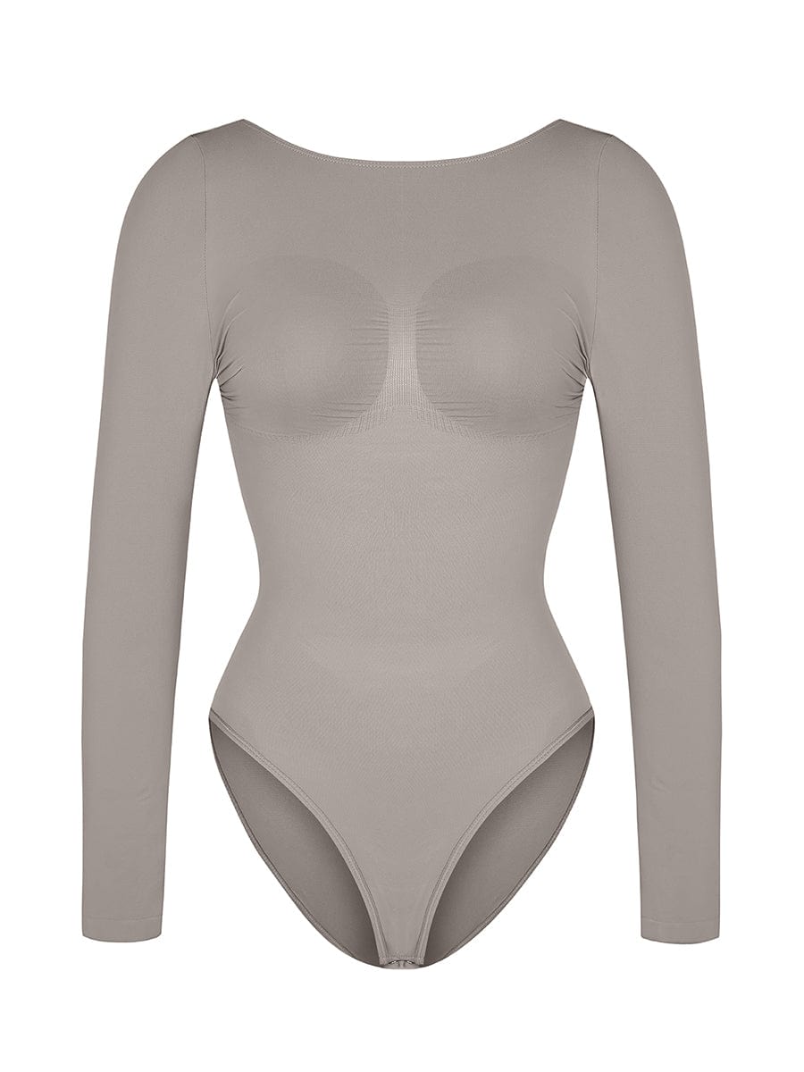 Long Sleeve Bust & Waist Support Bodysuit - Auxieswear