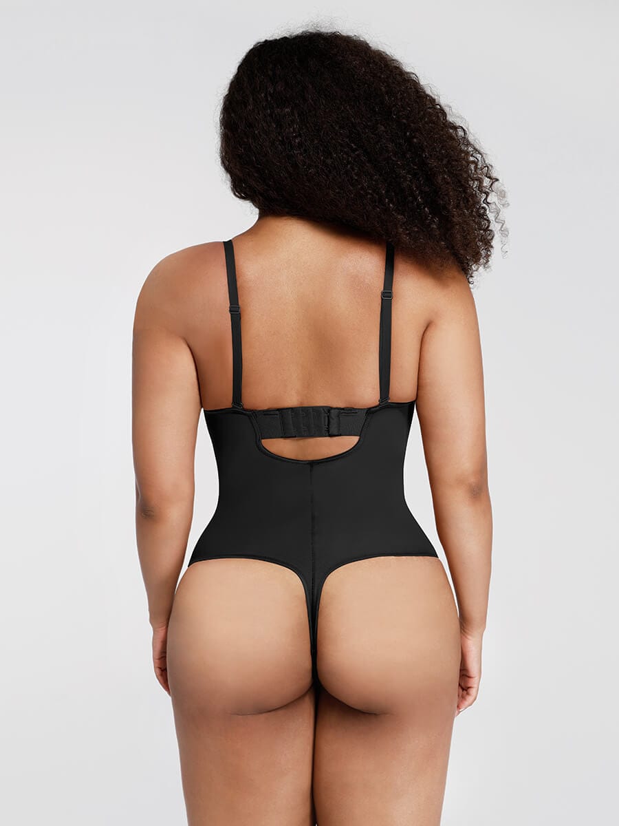 Waist & Abdomen Shaping Bodysuit With Removable Straps - Auxieswear