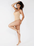 Waist & Abdomen Shaping Bodysuit With Removable Straps