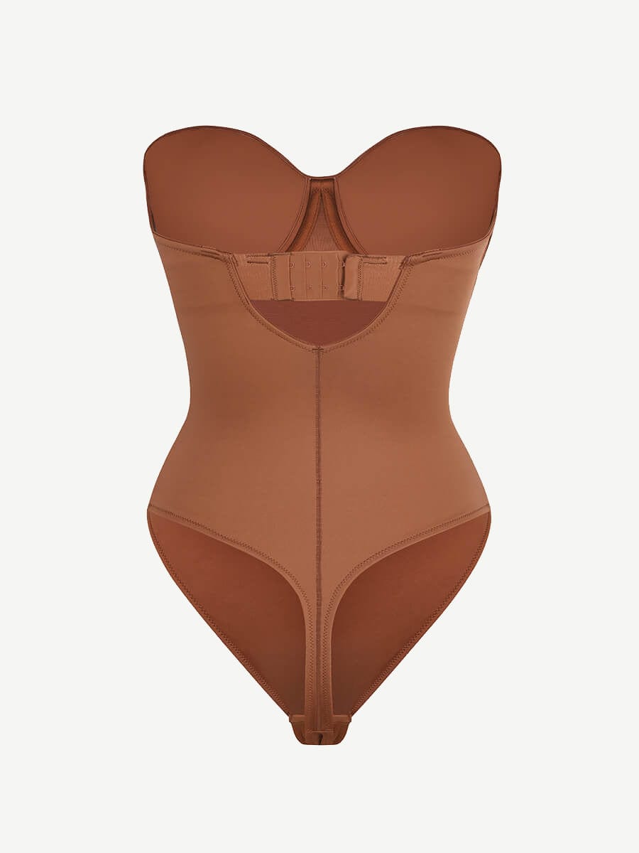 Waist & Abdomen Shaping Bodysuit With Removable Straps - Auxieswear