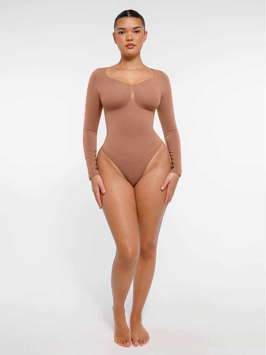 Long Sleeve Chest & Tummy Control Bodysuit