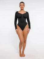 Long Sleeve Chest & Tummy Control Bodysuit