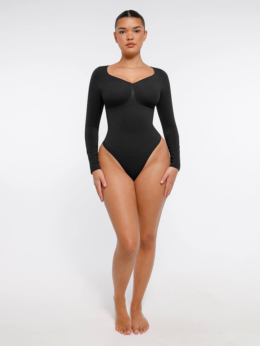 Long Sleeve Chest & Tummy Control Bodysuit