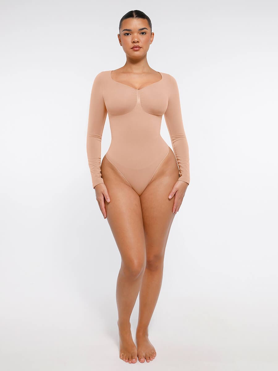 Long Sleeve Chest & Tummy Control Bodysuit